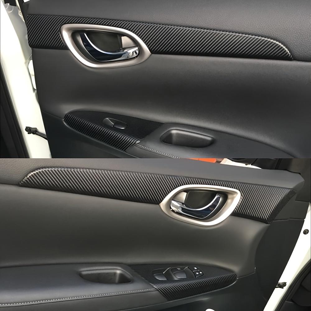 For Nissan Sylphy Sentra B17 2012-2015 Interior Central Control Panel Door Handle Carbon Fiber Protective Film Car Accessorie