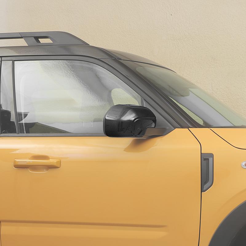 Car Rearview Mirror Decorative Frame Cover For Ford Bronco Sports 2021 Up Car Exterior Accessories , ABS Plastic