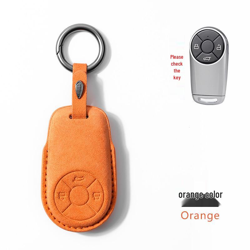 ORA Good Cat GT Key Case: Great Wall Black, White, Ballet & Lightning Cat Suede Bag Shell with Buckle Pendant