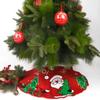 1pc-Christmas Tree Skirt Red Christmas Tree Foot Cover Santa Claus Snowflake Christmas Tree Carpet Base Mat 2025 Decorations