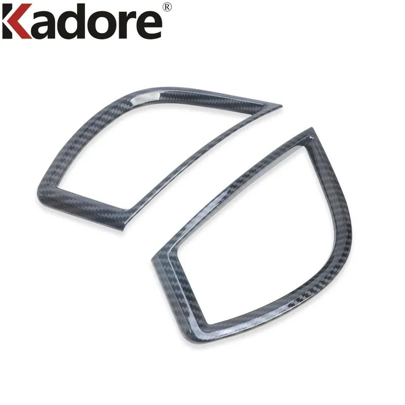 For Kia Seltos     Carbon Fiber Car Front Side Air Condition Vent Outlet Cover Molding Trim Interior Accessories
