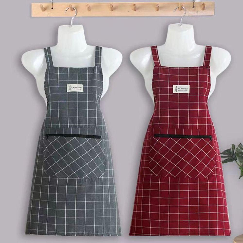 Polyesterová kuchyňská zástěra, pracovní zástěra odolná proti opotřebení, nová olejotěsná baristická zástěra pro domácnost