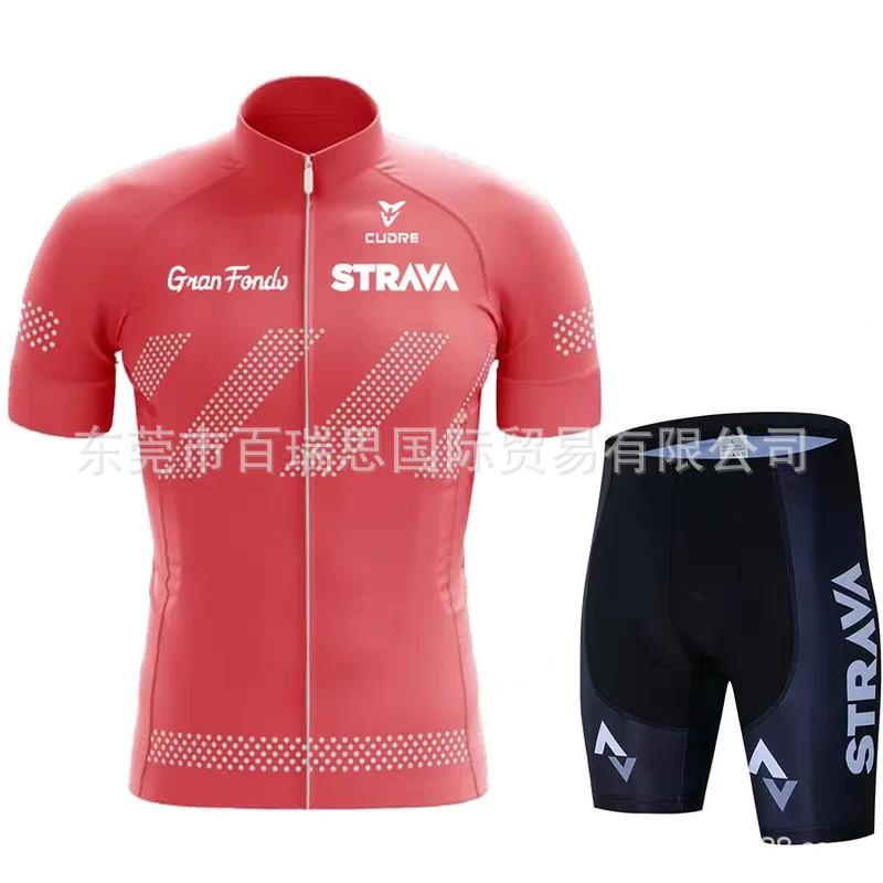 Mens Cycling Jersey Set Short Sleeve Quick Dry Breathable Road Bike Apparel Ride