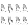 VidaXL Garden Dining Set 9 Pcs Anthracite Metal Mesh 3211823