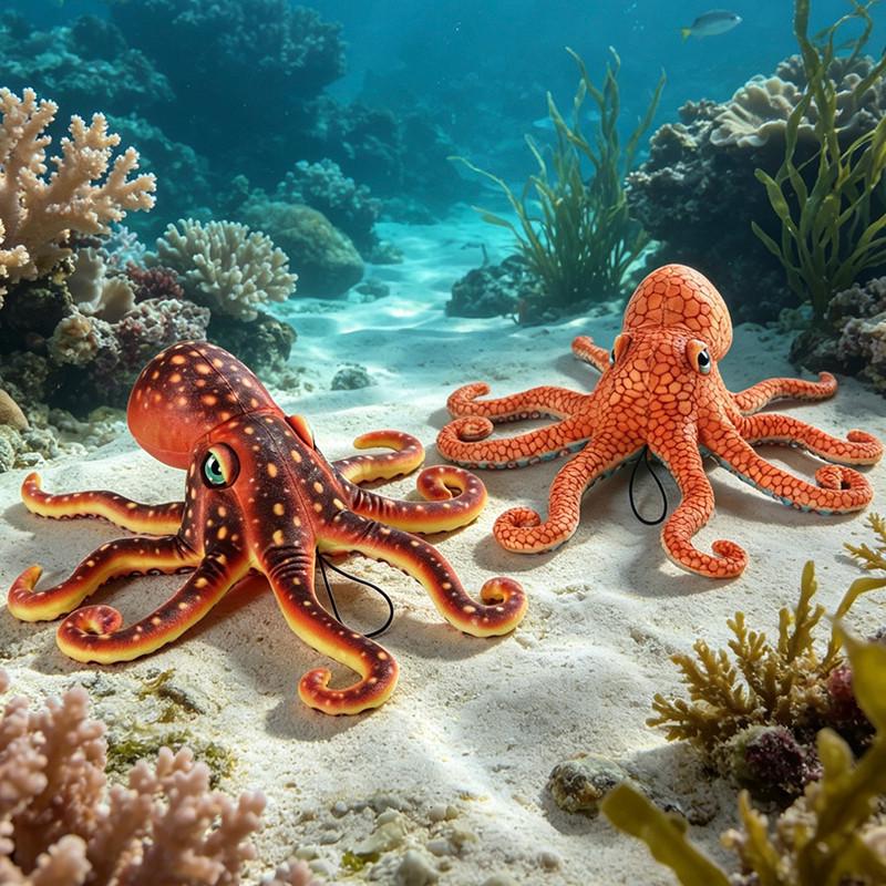 Octopus Plush Toy - Eight-Armed Doll, Children's Game Prop, Underwater Squid Ornament, Gift.