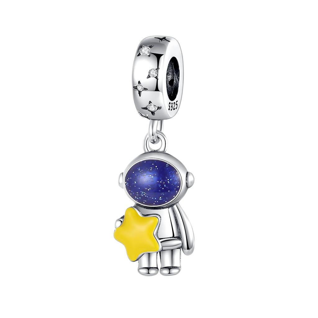 Charm Bead Components Authentic Original Copper Metal Plated Starry Sky Space Pendant Bead Component Bead Components Compatible With Bracelet High