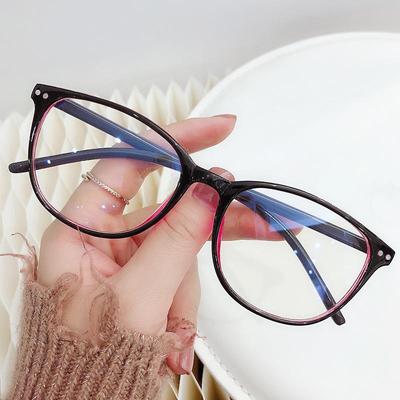 Vision Care Women Square Eyeglasses Unisex Optical Blue Light Blocking Glasses Anti-UV Blue Rays Glasses Myopia Glasses