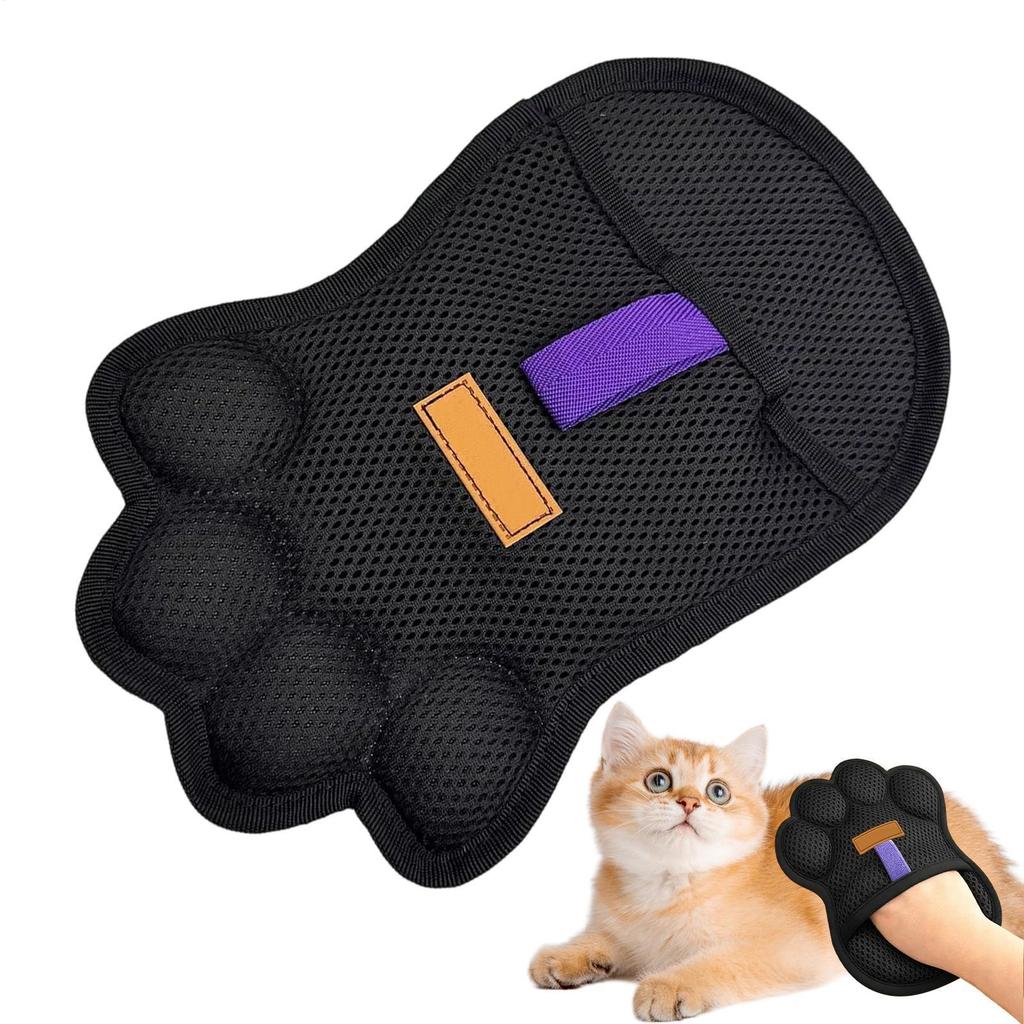 Pet Electrostatic Hair Removal Brush Reusable Double-sided Grooming Gloves For Pets Remove Cleaning Hair Water-washing Glove