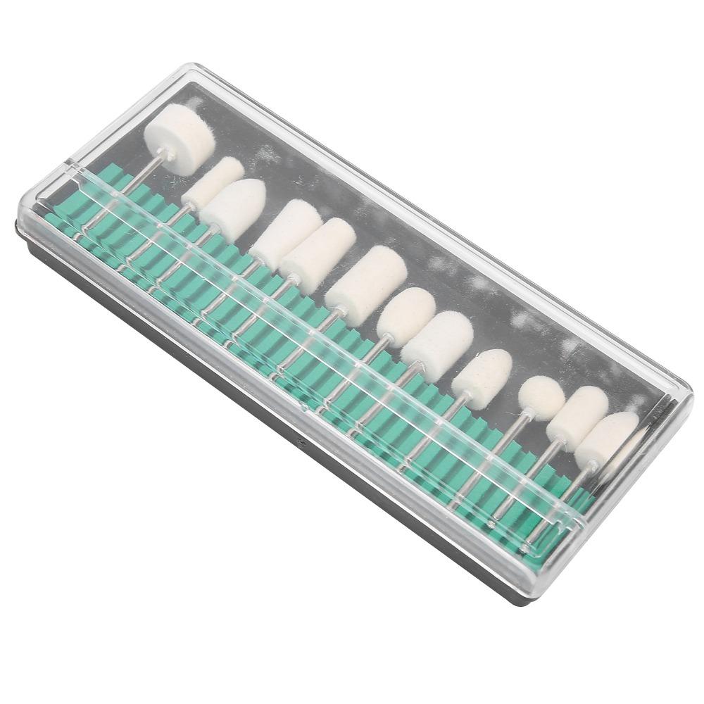 12pcs Premium Wool Felt Wool Felt Nail Polishing Head Salon & Home DIY Manicure Maintenance