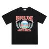 High Street Oversize Couple T-Shirt American Streetwear Print YYZP RHUDE Short Sleeve Tee Teens