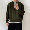 Men's Cleanfit Henley Collar Knit Sweater - Autumn/Winter High-End, Casual Base Layer