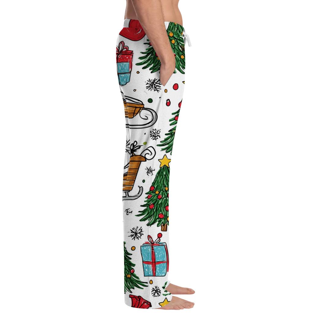 Men's Christmas Print Pajama Pants for Casual Lounging and Sleep