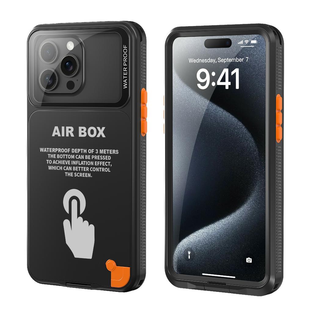 SHELLBOX Air Box Series For iPhone 15 Pro Max Waterproof Cover PC+TPU+PET Protective Phone Case