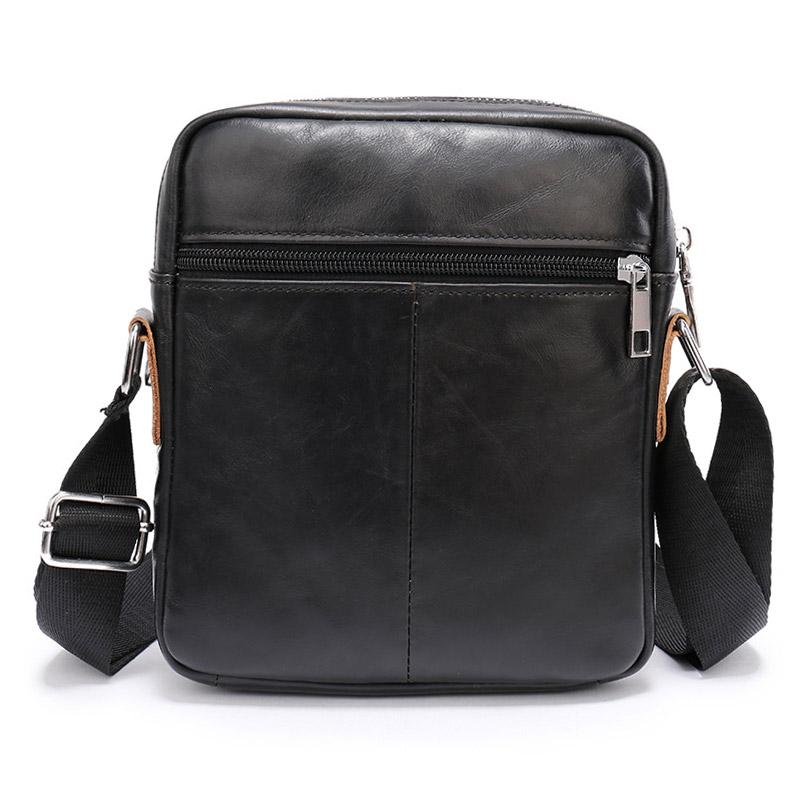 High Quality Men's Genuine Leather Briefcases Middle Size Male Leather Messenger Bags Black Men Shoulder Bag Cross body Bags sac