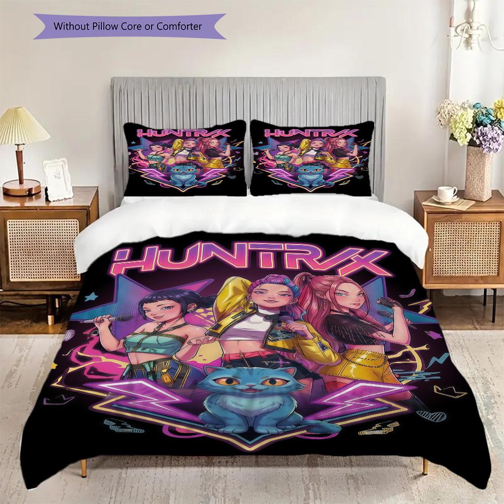 Vibrant Fantasy Trio Three-piece set(1 * duvet cover + 2 * pillowcase, without core)Soft and comfortable Duvet cover and pillowcase