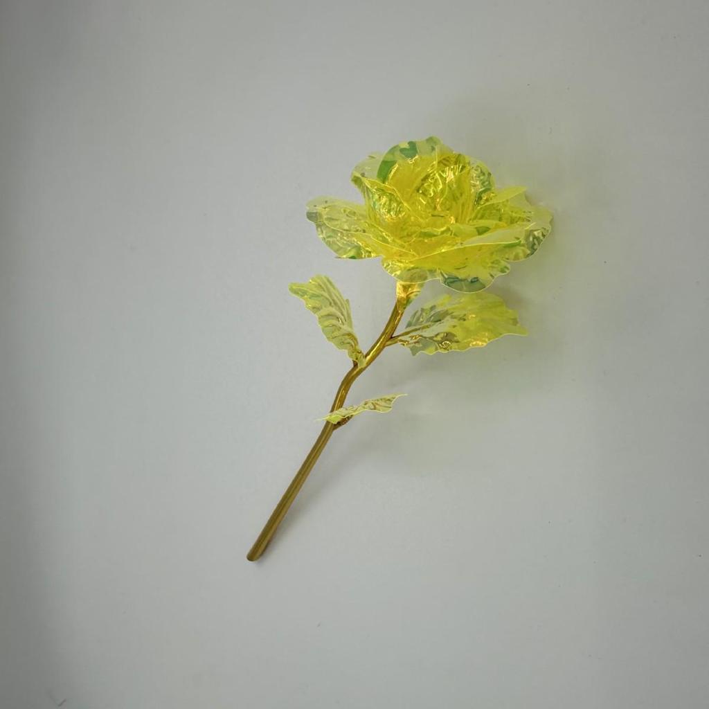 Seven-Color Preserved Rose with Gold Foil - Handmade Floral Gift for Valentine's and Mother's Day