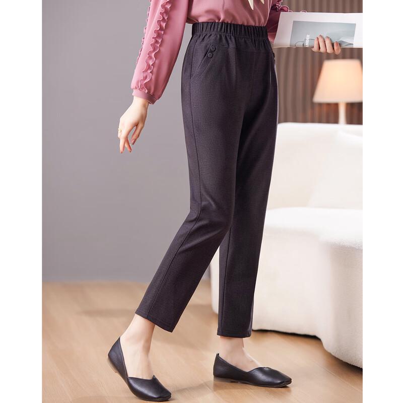 SIFONE Women s Elastic Waist Straight-Leg Casual Pants 4XL