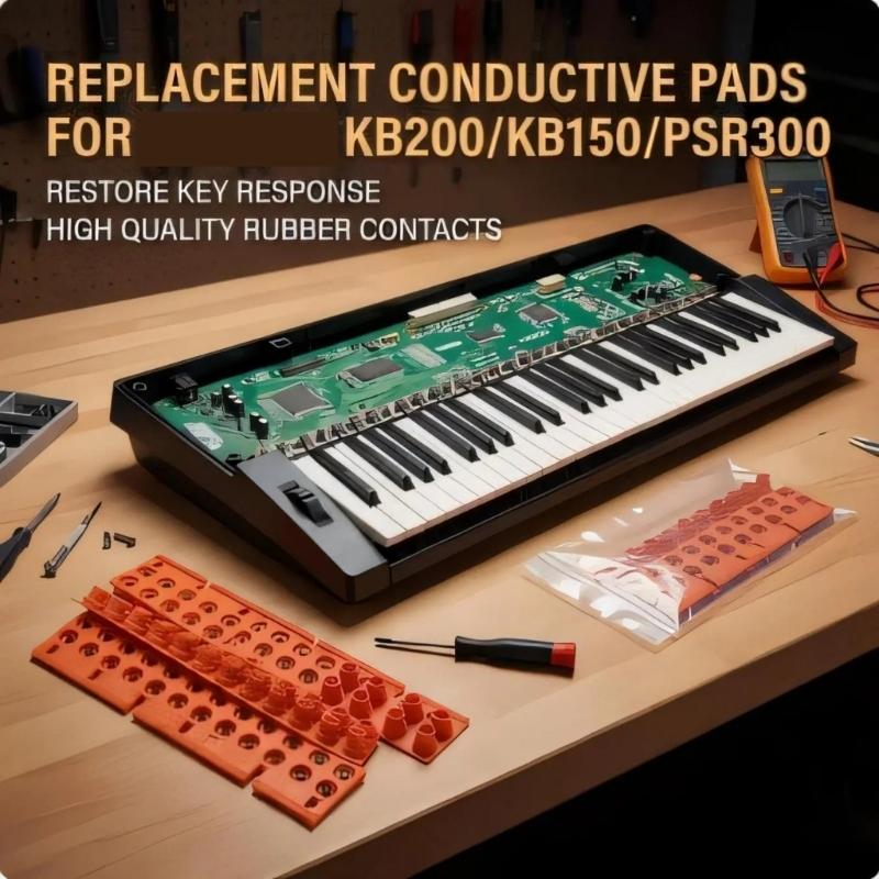 Pack of Professional Silicone Pads Designs for Electronic Keyboard Key Repair Offering Durability Easy Installation
