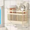 Multi Compartment Cutlery Draining Rack Wall Mounted Chopsticks Storage Holder  Kitchen Storage