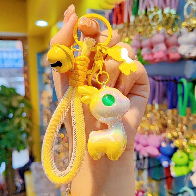 Resin Keychain With Colorful Deer Charm For Gifts And Celebrations