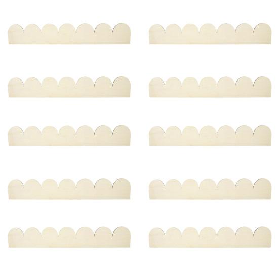 10 Stück Unfertige Dekorative Holzleisten mit Muschelkante DIY Zierleisten für Schrank Fenster Regal Tür Möbel Wand