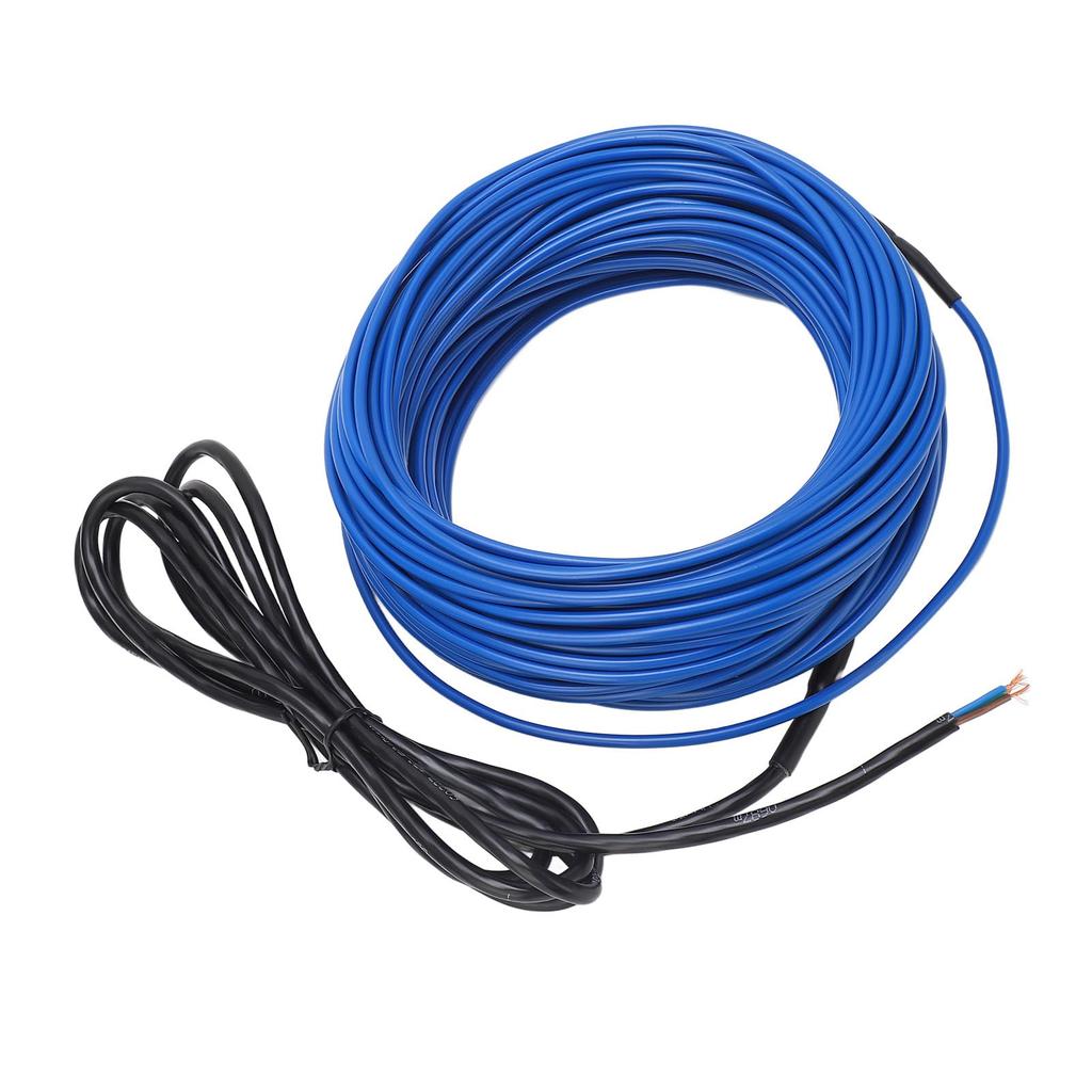 Qiilu Heated Cable, 20M Length, 300W, IP68 Anti-Freeze Pipeline Heat Tape - Winter Protection for Heating Pipes, Hoses, RVs, Gardens, etc. - Protects