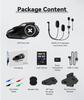 Lexin G2P Motorcycle Intercom Helmet Bluetooth Headsets,Handsfree Communicator Up to 6 Riders Interphone with FM Radio