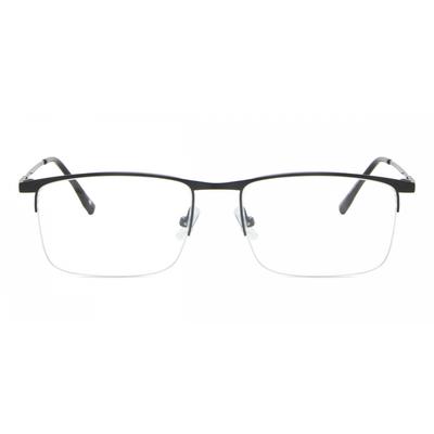Semi Rimless Square Black Smartbuy Collection Doppler 892c Fashion Unisex Eyeglasses
