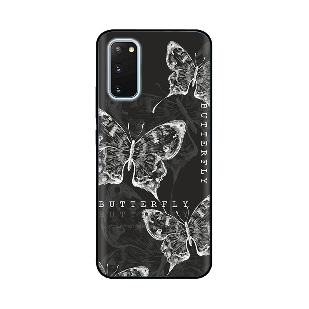 For Samsung Galaxy S20 Case Heart-Butterfly Phone Cover For Samsung S20 FE Liquid Silicone Fundas for Samsung S20 Ultra S 20