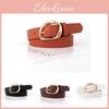 Leather Vintage Belt Women Versatile Decorative Waistband Casual Strap Jeans