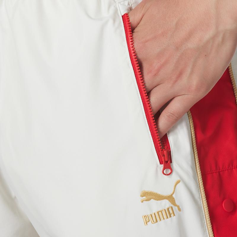 Puma Colorblock Bequeme Atmungsaktive Retro Sportliche Freizeit-Hose Unisex-Hose Weiß 629232-65