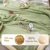 Summer Cool Quilt Double Layer Yarn Air Conditioning Blanket Cotton Linen Soybean Student Dormitory Blanket For Queen King Bed