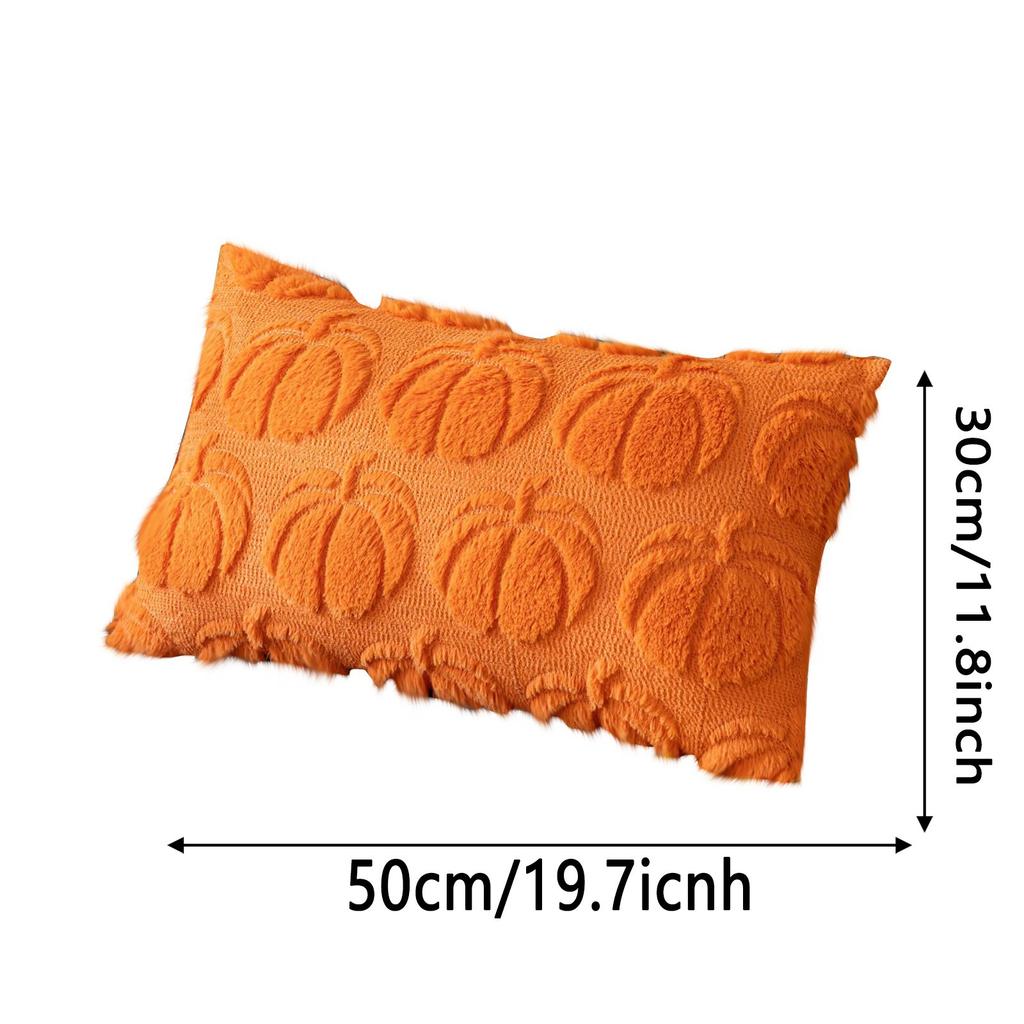 Pumpkin Printed Festival Living Room Sofa Decorative Cushion Cover Rectangle Soft Plush Halloween Throw Pillow Cases 30x50cm