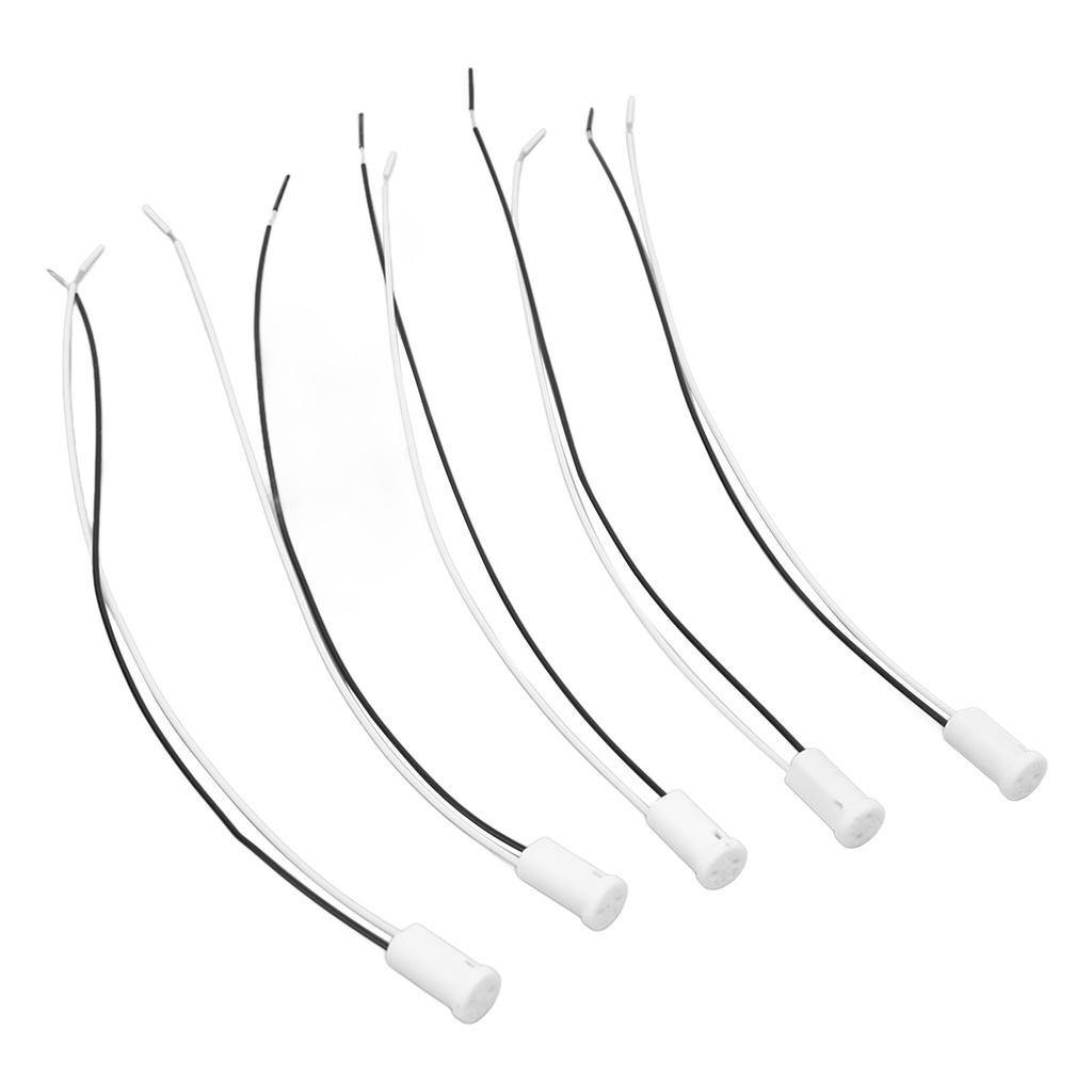 5pcs Halogen Bulb Holder High Temperature Resistant G4 LED Bulb Socket Ceramic Lamp Base