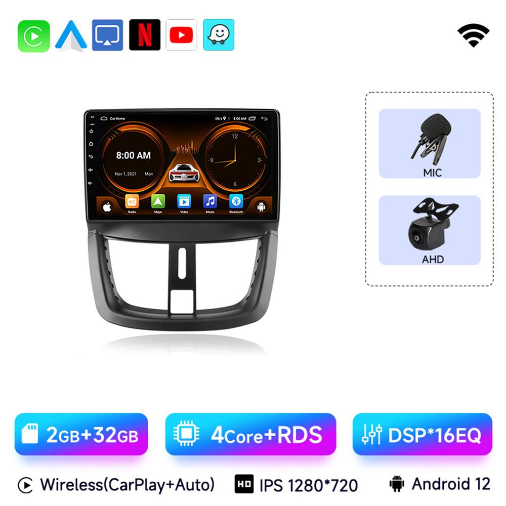 JIUYIN Car Radio For Peugeot 207 207CC 2006 - 2015 Wireless CarPlay Android Auto Car Intelligent Systems No 2 Din 2din DVD