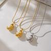 Qiong Yao Niche Fashion Gold Bead Freshwater Pearl Pendant Necklace