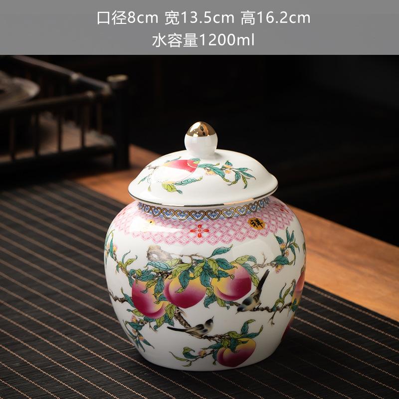 Blue and White Ceramic Sealed Jar Candy Coffee Storage General Jar Household Moisture-proof Tea Jars Tea Packaging Jars Tea Box