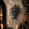 Halloween Bat Shaped Flower Pot Gothic Style Bat Wing Flowerpot  Halloween Decoration