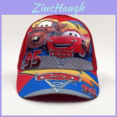 Cartoon Cars Pattern Childrens Baseball Cap Summer Sun Protection Breathable Sun Hat For Kids
