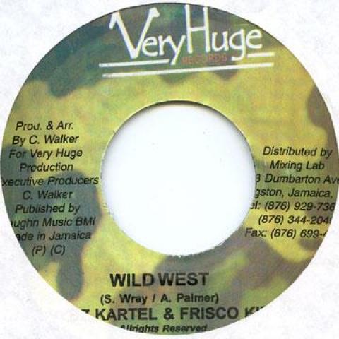 7inch Record VYBZ KARTEL, FRISCO KID / HIT LIST - Wild West / Jamaican People Very Huge 2003 Jamaica Reggae, Ska & Dub