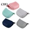 Heavy Ceramic Bowls 2Pcs Silicone Oven Mitts Heat Resistant Thick Grid Pattern Non-Slip Gloves for Microwave Baking Kitchen Accessory Utensil