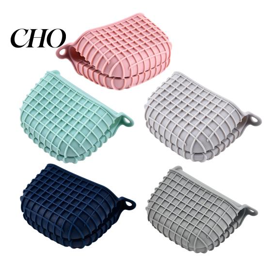 Heavy Ceramic Bowls 2Pcs Silicone Oven Mitts Heat Resistant Thick Grid Pattern Non-Slip Gloves for Microwave Baking Kitchen Accessory Utensil