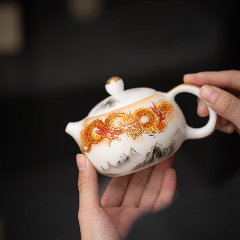 Su's Masterpiece Dragon Fortune Unglazed Porcelain Tea Set