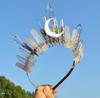 Retro Silver Moon Crystal Glass Crown Headband