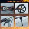 Kids Foldable Kick Scooter w/ Adjustable Height, Break, Big Wheels, for Ages 7-14 Years - Black