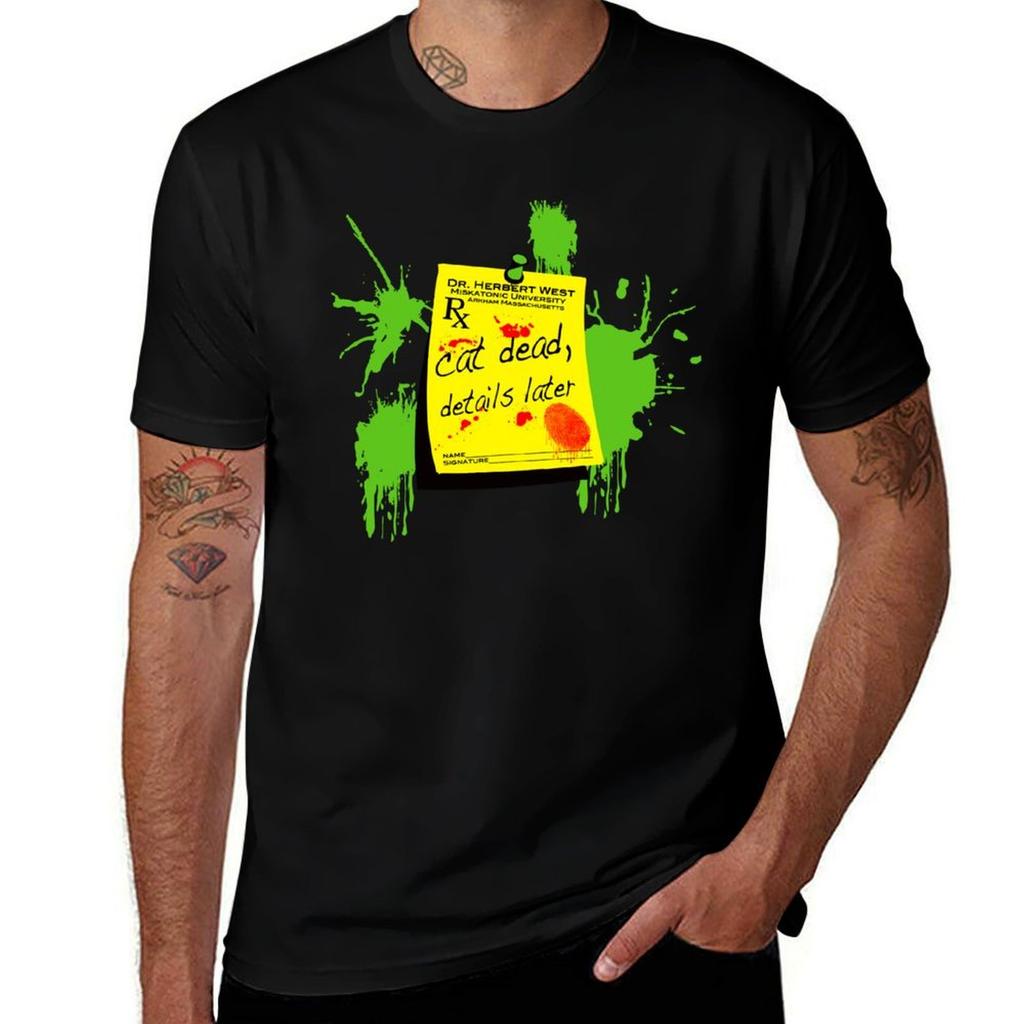 ReAnimator Cat Dead Details Later TShirt Summer Sports Quick Dry TShirt