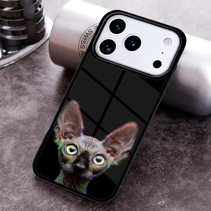 FUNNY NAKED CAT SPHINX Phone Case for iPhone 17 16 15 Pro Max Air 14 13 12 11 Plus Shockproof Cover