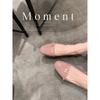 Sheepskin Version~ Letter Small Gold Buckle Shoes Soft-soled Mary Jane Shoes Women's Single Shoes Round Head Shallow Mouth Flat-soled Leather Shoes