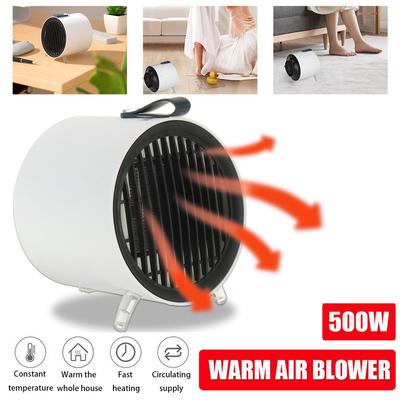 Mini Przenośny Grzejnik Elektryczny Grzejnik Wentylator Biurkowy Ceramiczne Ogrzewanie PTC Dmuchawa Gorącego Powietrza Domowy Biurowy Maszyna Grzewcza 220V / 110V 500w