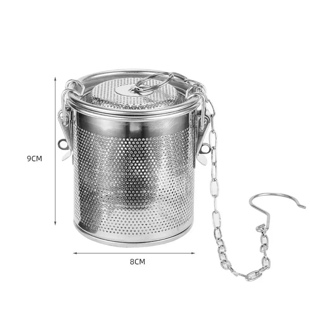 New Stainless Steel Seasoning Cage Kitchen Tools Basket Seasoning Strainer Stew Round Spice Basket